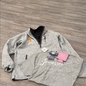 NEW Lauren James Tennessee Tee Shirt, Reversible Wind Jacket, Koozie & Stickers